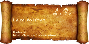 Laux Volfram névjegykártya